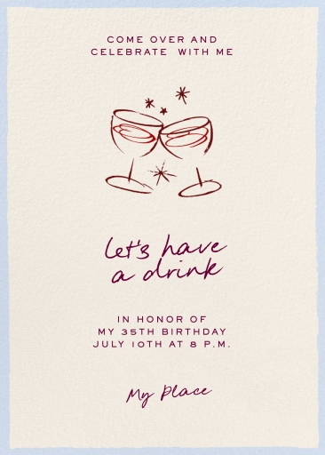 Time to Toast - Birthday Invitation by Pulp Templates Co.
