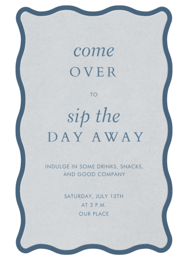 Rippled Trim - Cocktail Party Invitation by Paperless Post