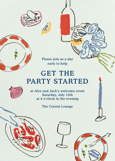 Drawn Food & Drink Invitation