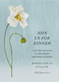Alpine Poppy - Dining & Drinks Invitation by Oscar de la Renta