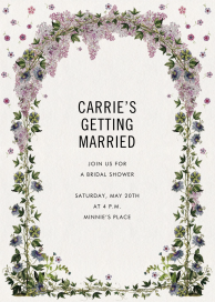 Lilac Arch - Bridal Shower Invitation by Stephanie Fishwick