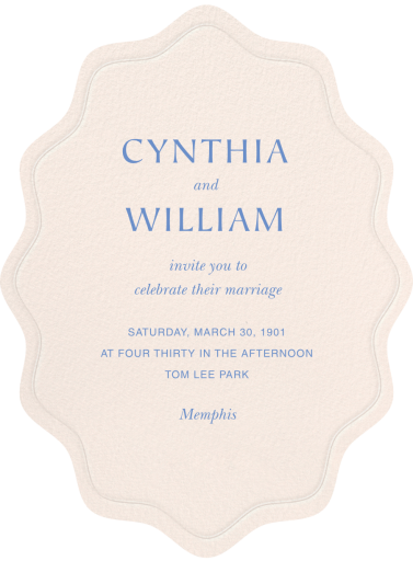 Embossed Cutout - Wedding Invitation by Paperless Post