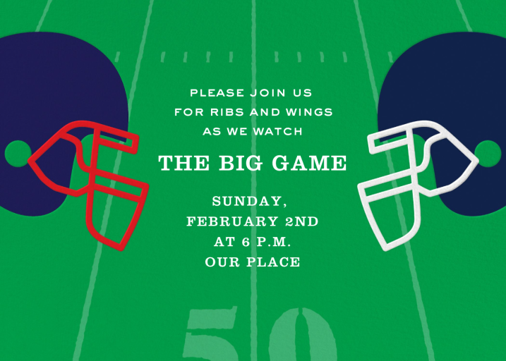 Football Party - Helmets - Party Invitation by Paperless Post
