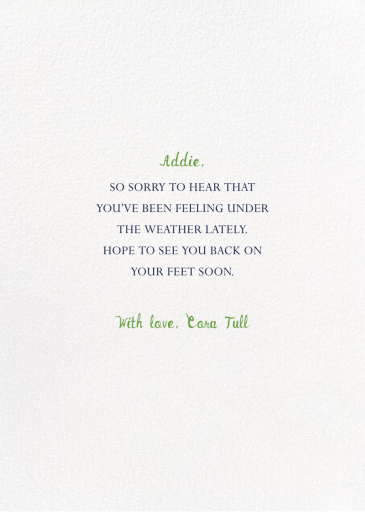 Ding Dong - Get Well Soon Card by Mr. Boddington's Studio - Back