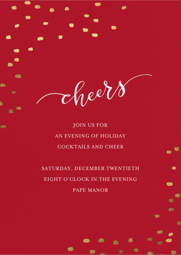 Holiday Cheers - Invitation by Sugar Paper