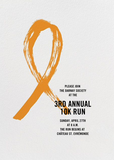 Brushstroke Ribbon - Fundraiser Invitation by Paperless Post