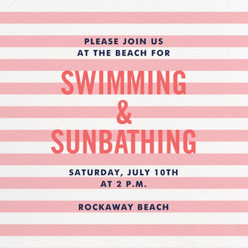 Beach Towel - Pool Party Invitation by kate spade new york