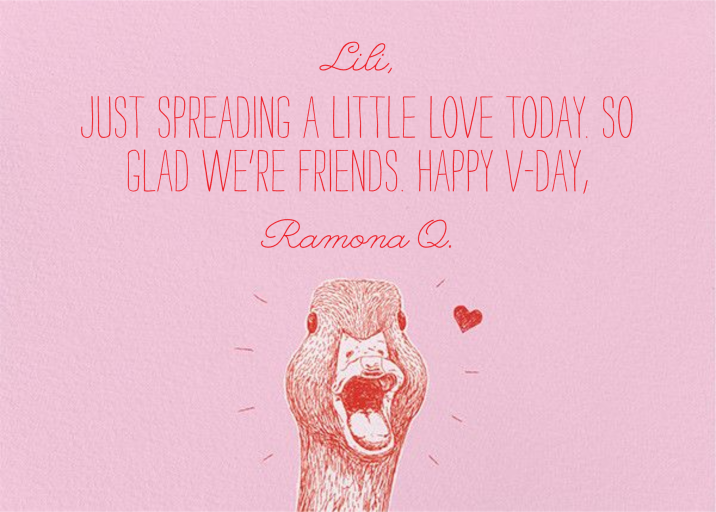 Ducking Amazing Galentine's Day card by Paperless Post - Back