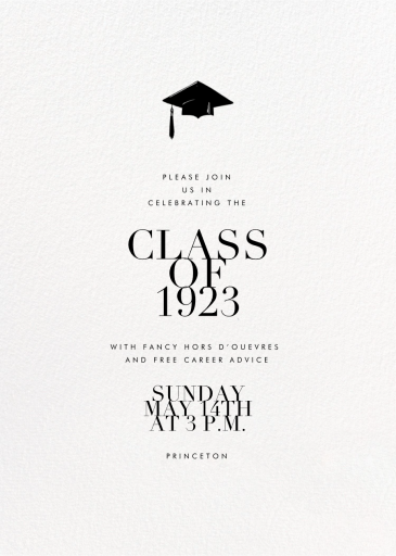 Editorial II (Photo Invitation) - Graduation Party Invitation by Paperless Post - Back