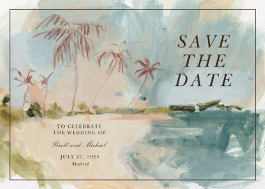 Shorefront Palms - Save the Date by Oscar de la Renta