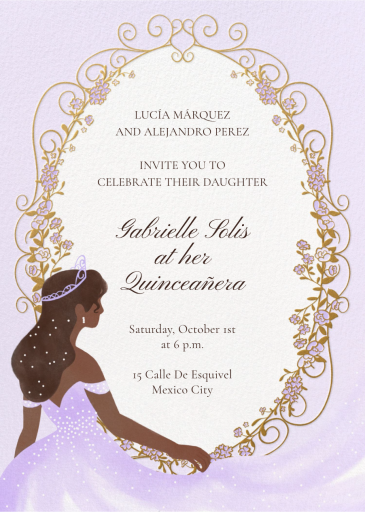Sparkling Princess - Quinceañera Invitation by Paperless Post