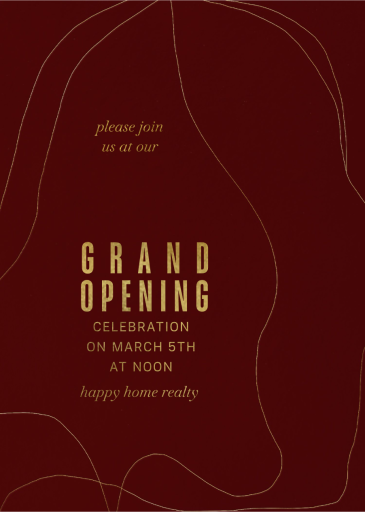 Drifting Lines - Launch Party Invitation by Kelly Wearstler