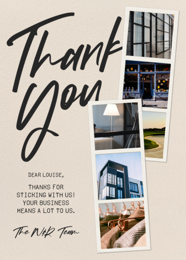 Photo Collage Thank You Card