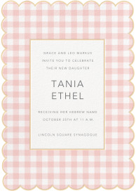 Gingham Shower - Bris/Baby Naming Invitation by Meri Meri