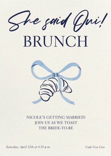 Bonjour Bebe - Bridal Shower Invitation by Paperless Post
