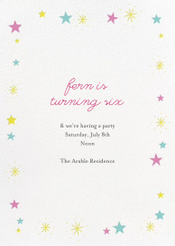 Stars Over Tiny Town - Birthday Invitation by Little Cube