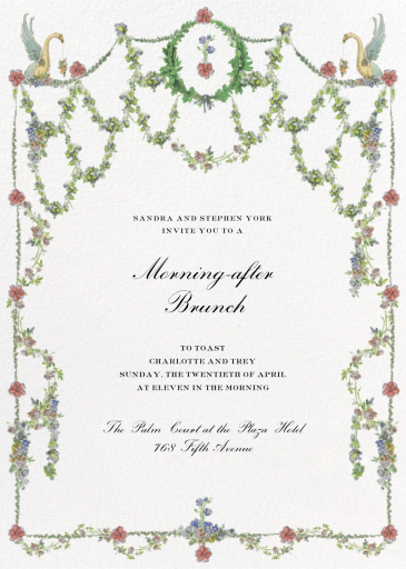 Mythical Garden - Wedding Brunch Invitation by Stephanie Fishwick