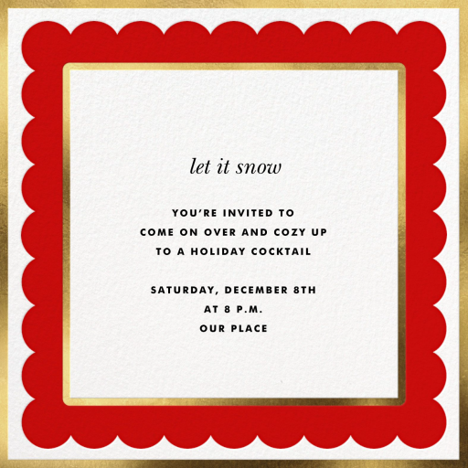Scalloped Border - Corporate Holiday Party Invitation by kate spade new york