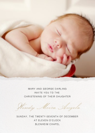 Torn Edge (Photo) - Baptism & Christening Invitation by Paperless Post