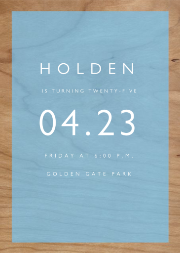 Wood Grain Color Block - Birthday Invitation by Paperless Post