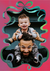 Holiday Ribbon Photo - Holiday Card by Happy Menocal