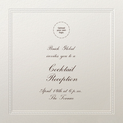 Corinthian Embossed Border - Dining & Drinks Invitation by Paperless Post