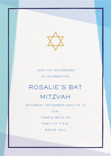 Tekhelet - Bar & Bat Mitzvah Invitation by Paperless Post