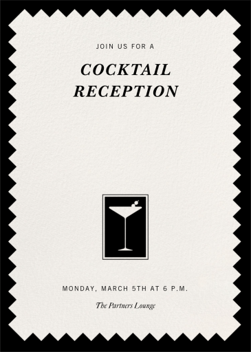 Zig and Zag (Customizable Template) - Cocktail Party Invitation by Paperless Post