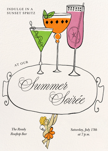 Cherub Soirée - Cocktail Party Invitation by Tamborine Press