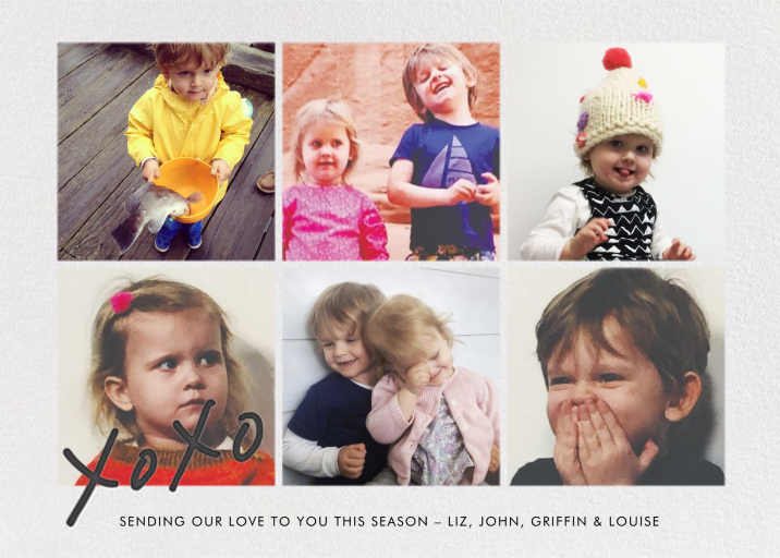 With Hugs and Kisses (Photo) - Holiday Card by Linda and Harriett