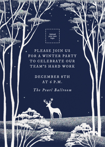 Midnight Forest - Corporate Holiday Party Invitation by Paperless Post