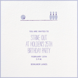 Hit the Lanes - Birthday Invitation by Mr. Boddington's Studio