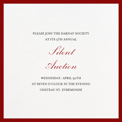 Red Square Border - Invitation by Paperless Post