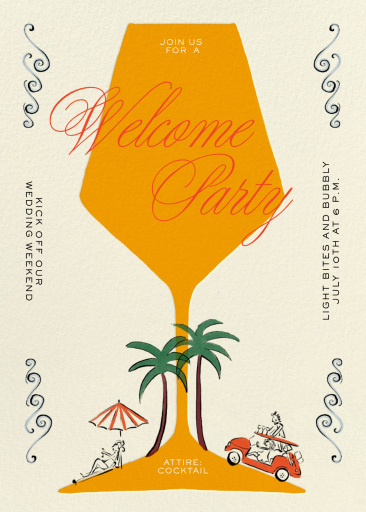 Orange Spritz - Wedding Weekend Invitation by Tamborine Press