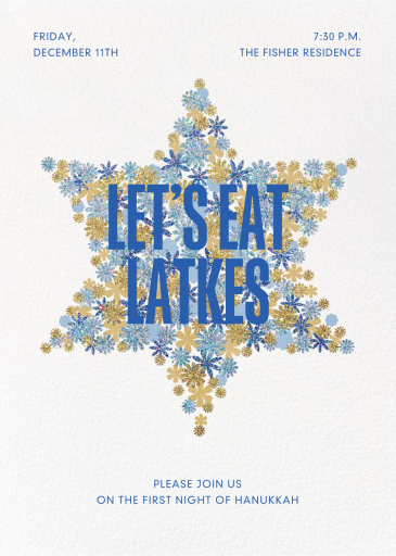 Sequin Star - Hanukkah Invitation by Paperless Post