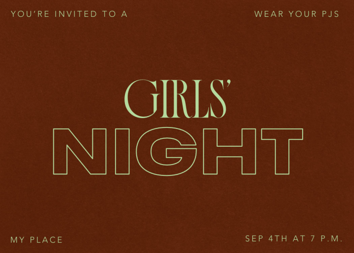 Inviting Serif - Girls' Night Invitation by Paperless Post