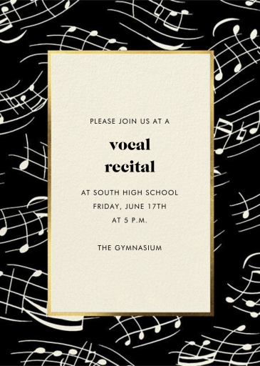 Love Notes - Recital Invitation by kate spade new york