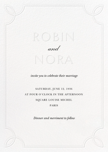 Embossed Border - Wedding Invitation by Paperless Post