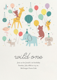 Little Wildlings - First Birthday Invitation by Little Cube