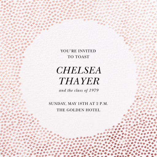 Metallic Confetti - Graduation Party Invitation by Kelly Wearstler