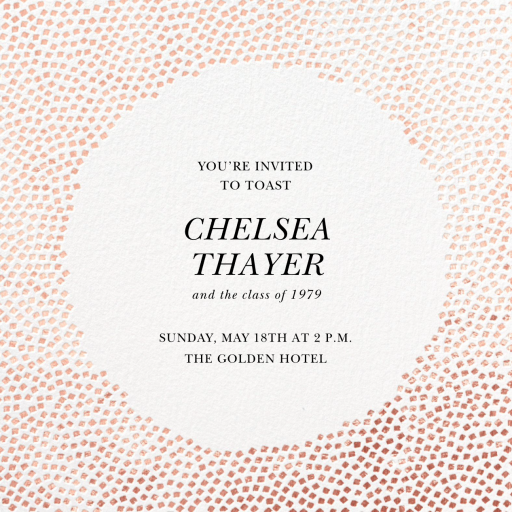 Metallic Confetti - Graduation Party Invitation by Kelly Wearstler