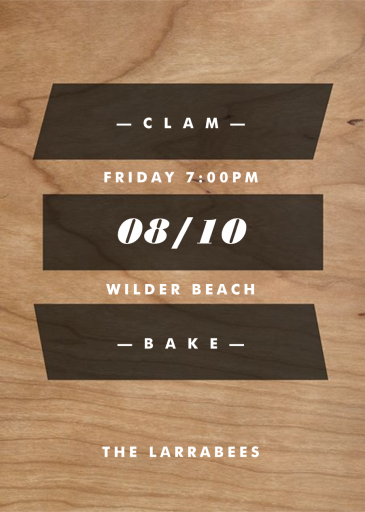 Wood Grain Color Slabs - Party Invitation by Paperless Post