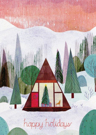 Modern Cabin (Josie Portillo) - Holiday Card by Red Cap Cards