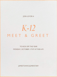 Edge Stain Ivory - Meet the Teacher Invitation by Paperless Post