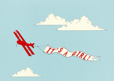 Biplane Announcement by Paperless Post