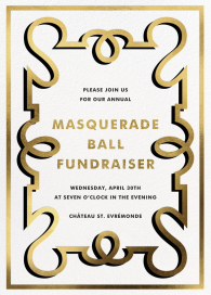 Gilded Scroll - Fundraiser Invitation by Jonathan Adler