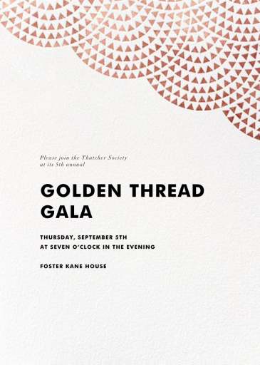 Savoy (Square) - Gala Invitation by Paperless Post