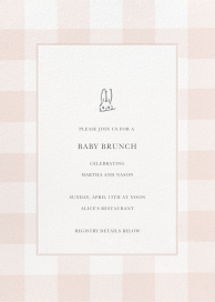 Buffalo Check Bunny - Baby Shower Invitation by Sugar Paper