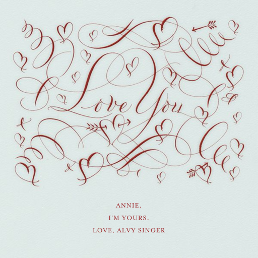 Love You - Anniversary Card by Bernard Maisner