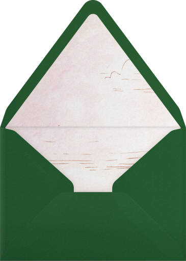 Palm Tree Checkered Invitation Envelope